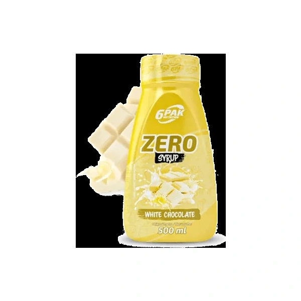 6PAK Syrop Zero 500 ml o smaku białej czekolady