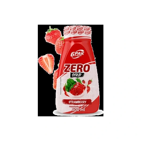 6PAK Syrop Zero 500 ml o smaku truskawkowym