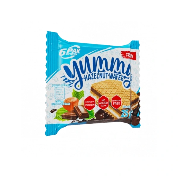 6PAK Yummy Hazelnut Wafer 25g