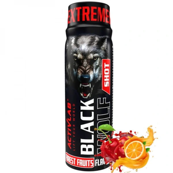 Activlab Black Wolf Shot buteleczka 80 ml o smaku pomarańczowo-wiśniowym