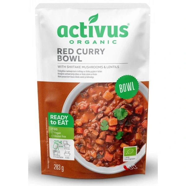 ACTIVUS Danie czerwone curry z grzybami shitake i soczewicą BEZGL. BIO 283 g