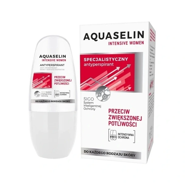AQUASELIN Intensive Women Specjalistyczny antyperspirant roll-on przeciw zwiększonej potliwości (50 ml)