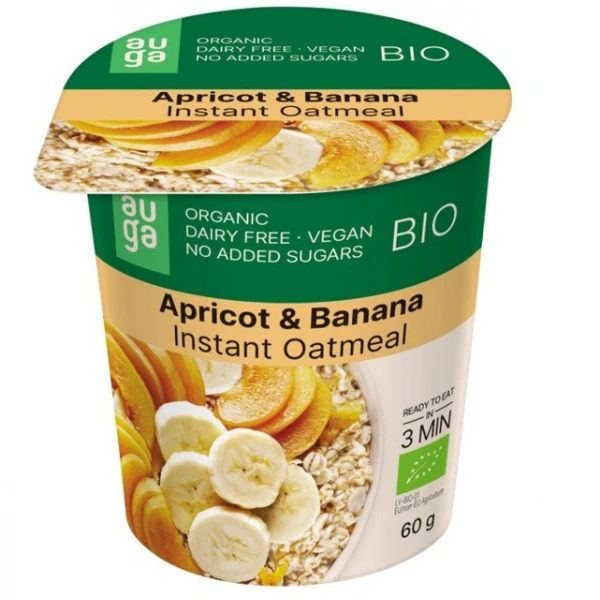 AUGA Owsianka z morelami i bananem pełnoziarnista BIO 60 g