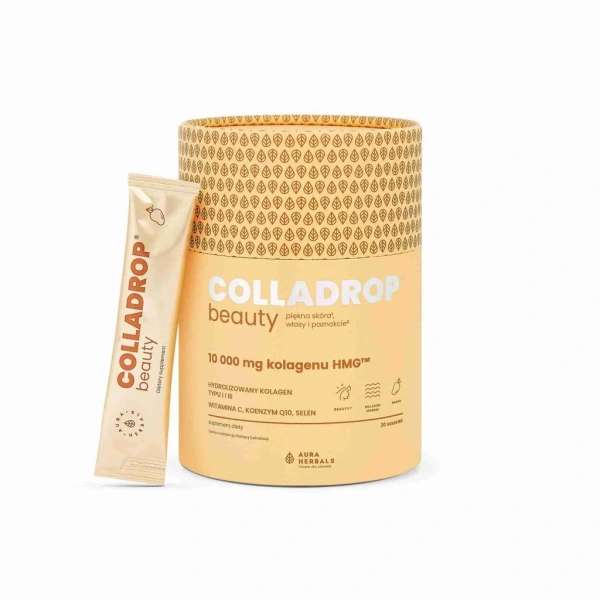 Aura Herbals Colladrop Beauty kolagen HMG 10000 mg Mango saszetki 30 sztuk
