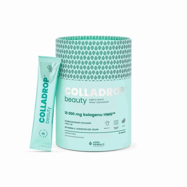 Aura Herbals Colladrop Beauty kolagen HMG 10000 mg Mojito saszetki 30 sztuk