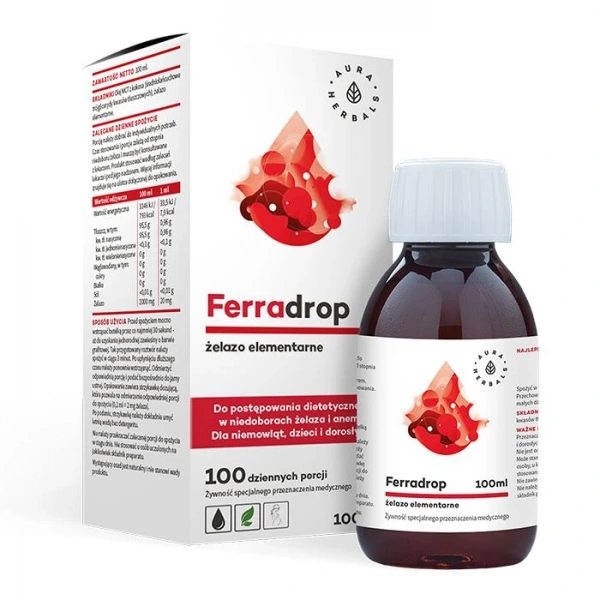 AURA HERBALS Ferradrop - Żelazo elementarne (100 ml)