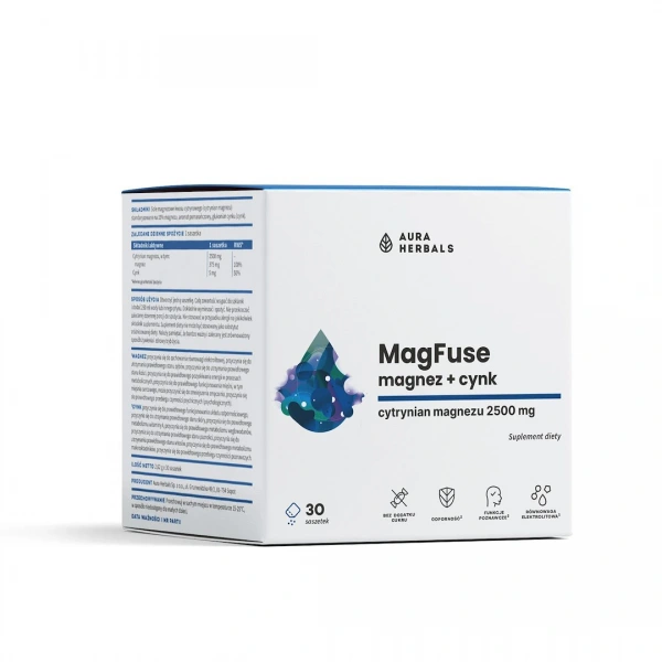 AURA HERBALS MagFuse: magnesium + zinc, sachets 30 pcs.