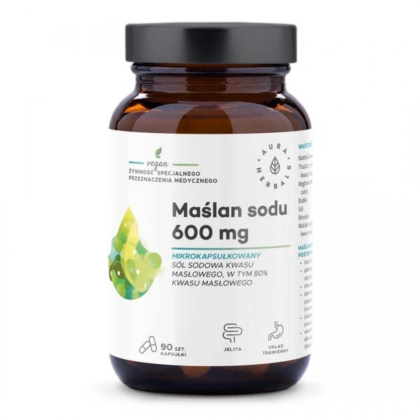 Aura Herbals Maślan sodu 600mg 90 kapsułek