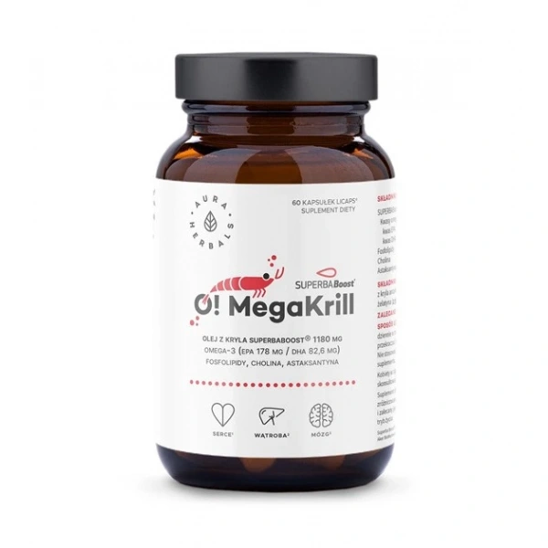 Aura Herbals O! MegaKrill 1180 mg 60 kapsułek