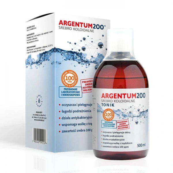 Aura Herbals Srebro Koloidalne 100 ppm Argentum 200 500 ml