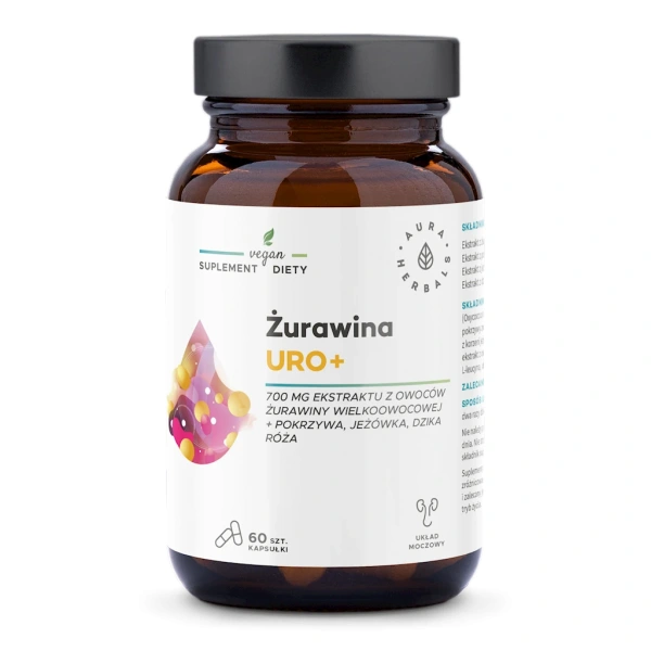 Aura Herbals Żurawina Uro+ 60 kapsułek