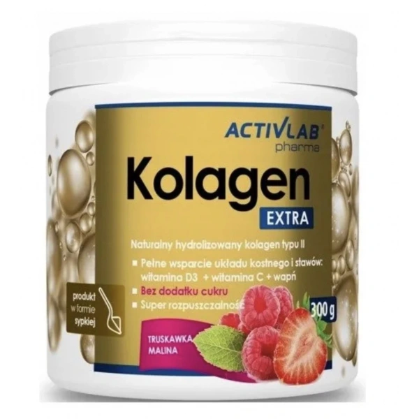 ActivLab Kolagen Extra o smaku malina-truskawka 300 g