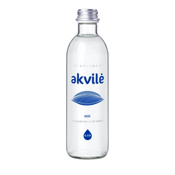 Akvile naturalna woda mineralna niegazowana 330 ml (szkło)