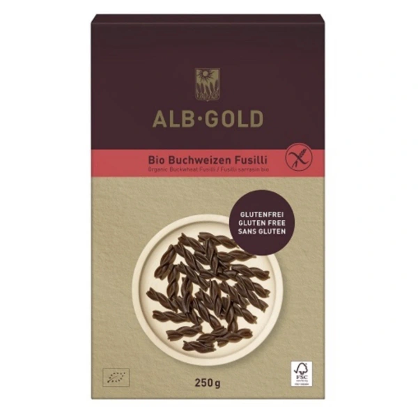 Alb Gold Makaron (Gryczany) Świderki Bezglutenowy BIO 250 g