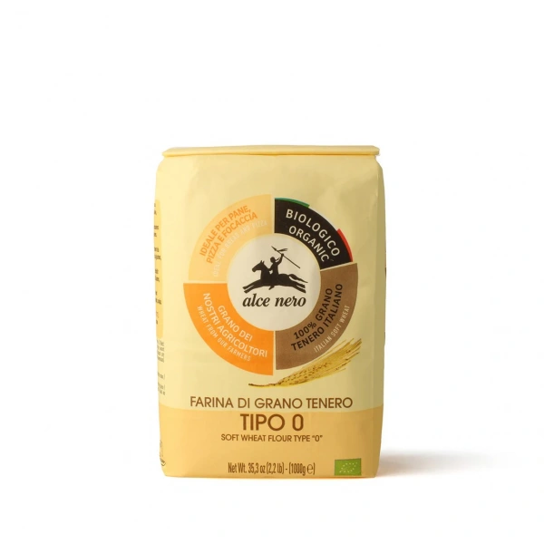 Alce nero mąka pszenna typ 0 na pizzę bio 1 kg