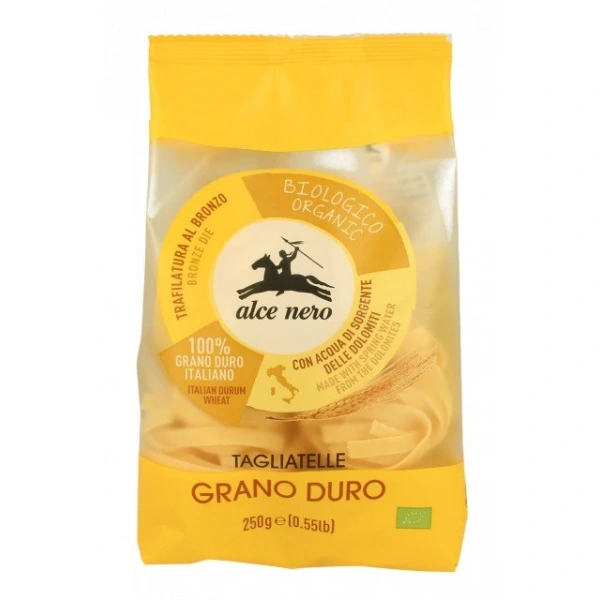 Alce nero makaron (semolinowy) gniazda tagliatelle bio 250 g