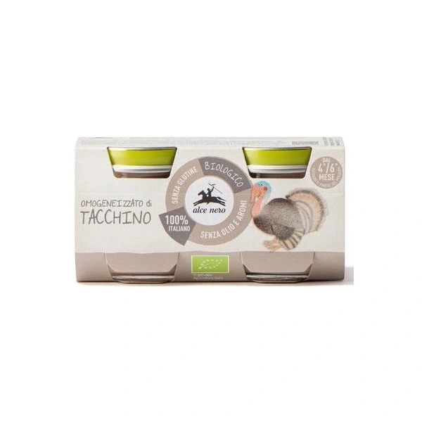 Alce nero mięso indyka bezglutenowe od 4 miesiąca bio (2 x 80 g) 160 g