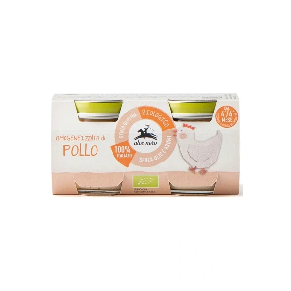 Alce nero mięso kurczaka bezglutenowe od 4 miesiąca bio (2 x 80 g) 160 g
