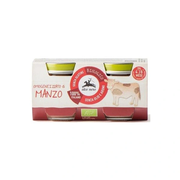 Alce nero mięso wołowe bezglutenowe od 4 miesiąca bio (2 x 80 g) 160 g