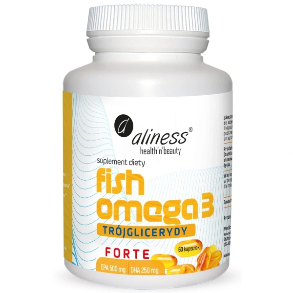 Aliness Fish Omega 3 FORTE Trójglicerydy 500/250mg 60 kapsułek