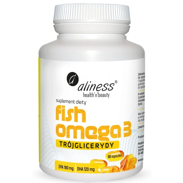 Aliness Fish Omega 3 Trójglicerydy 180/120mg 60 kapsułek