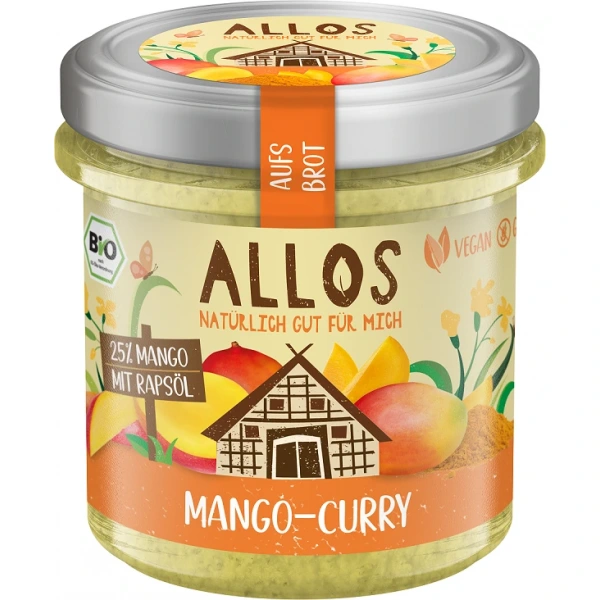 Allos pasta kremowa z mango i curry bezglutenowa bio 140 g