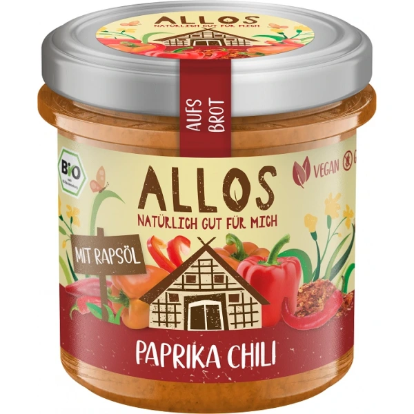 Allos pasta kremowa z papryką i chili bezglutenowa bio 140 g