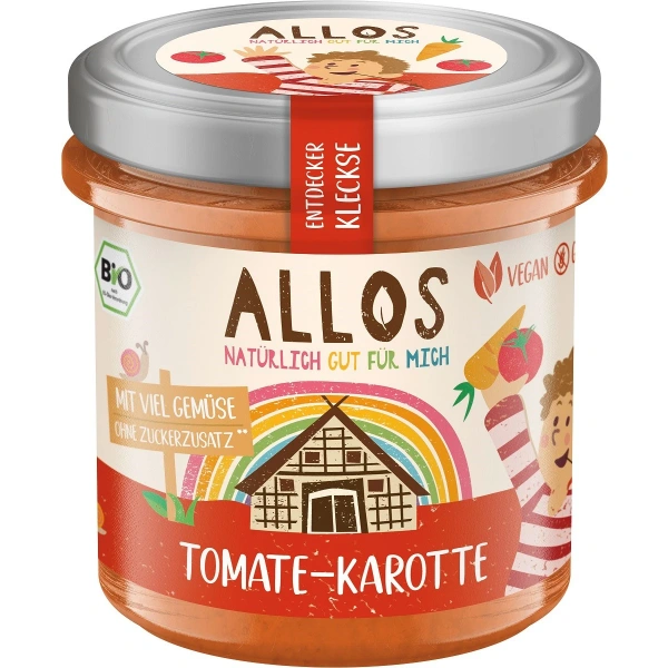 Allos pasta warzywna z pomidorami i marchewką bezglutenowa bio 140 g