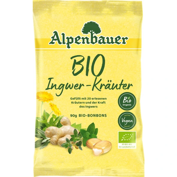 Alpenbauer cukierki z nadzieniem o smaku imbirowo  ziołowym bio 90 g