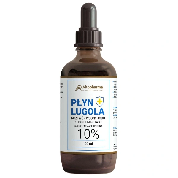 Altopharma Płyn Lugola 10% jod 5 mg jodek potasu 10 mg 100 ml
