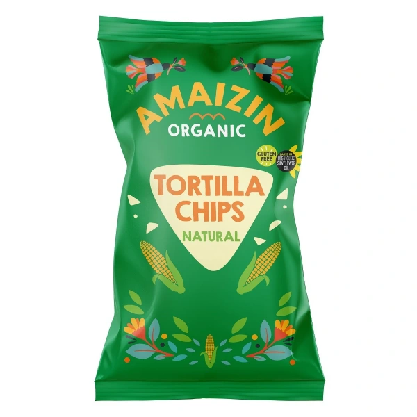 Amaizin chipsy tortilla kukurydziane solone bezglutenowe bio 250 g