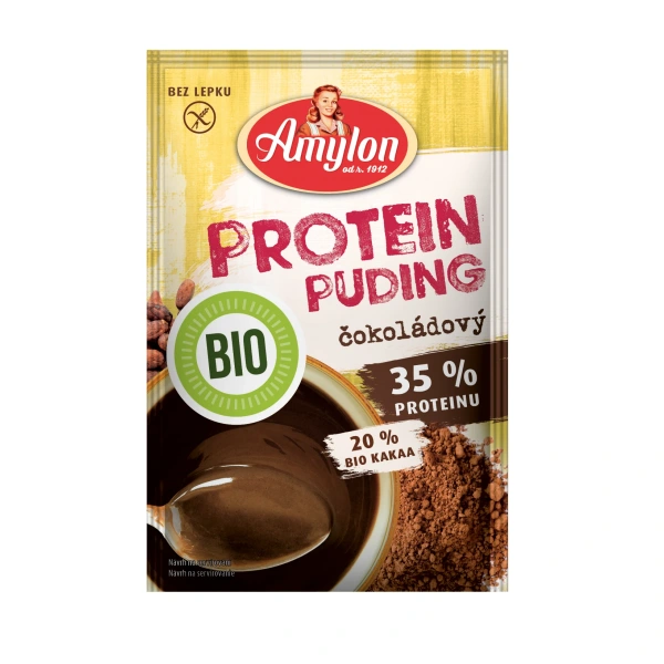 Amylon budyń proteinowy o smaku czekoladowym bez dodatku cukrów bezglutenowy bio 45 g