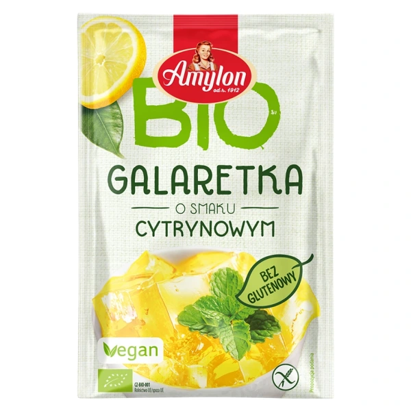 Amylon galaretka z agarem o smaku cytrynowym bezglutenowa bio 40 g