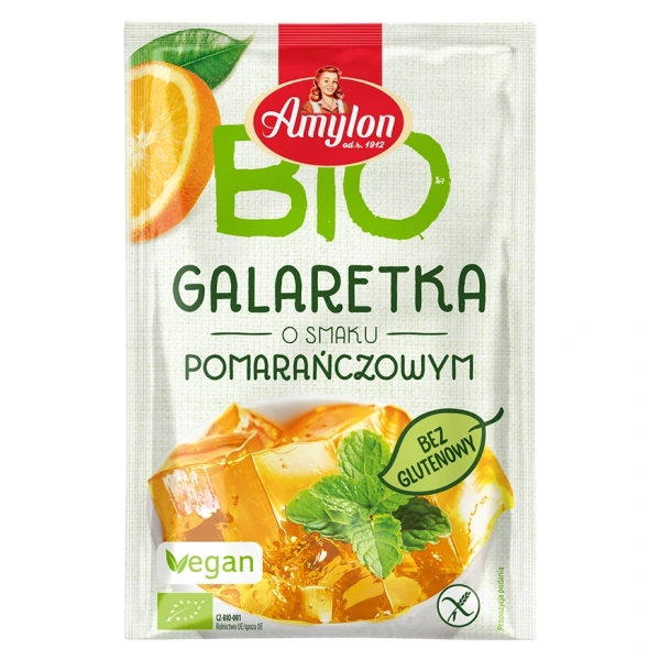 Amylon galaretka z agarem o smaku pomarańczowym bezglutenowa bio 40 g