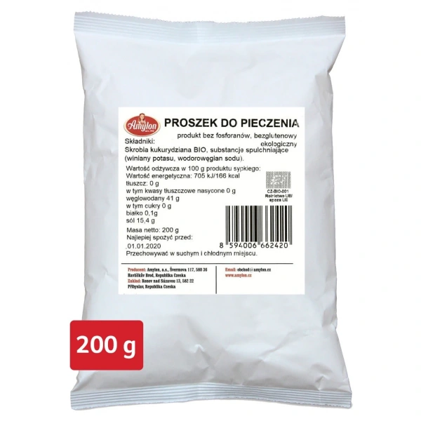 Amylon proszek do pieczenia bezglutenowy bio 200 g