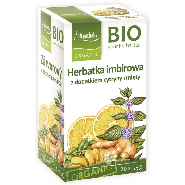 Apotheke herbatka imbirowa (cytryna i mięta) bio (20 x 1,5 g) 30 g