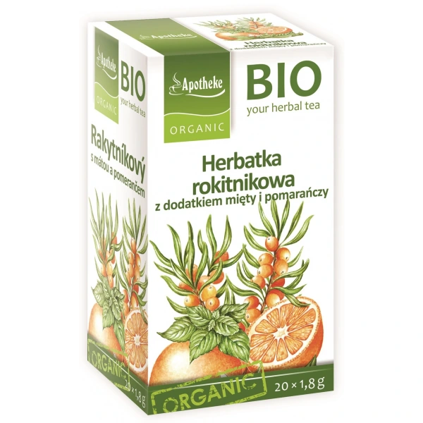 Apotheke herbatka rokitnikowa z miętą i pomarańczą bio (20 x 1,8 g) 36 g