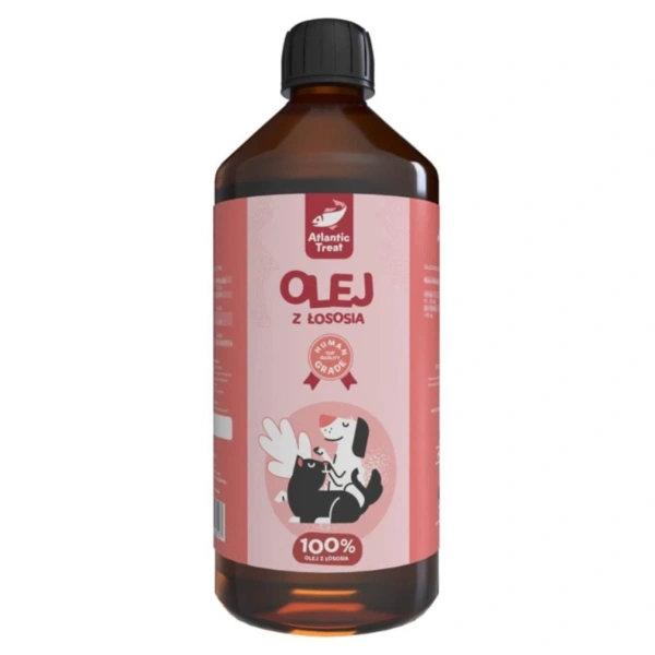 Atlantic Treat Olej z łososia 1000 ml dla psów i kotów
