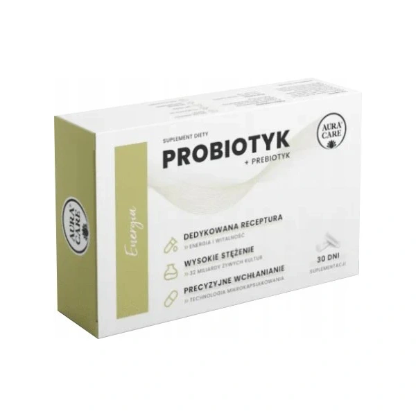 Aura Care Energia Probiotyk + Prebiotyk 32 mld CFU 30 kapsułek