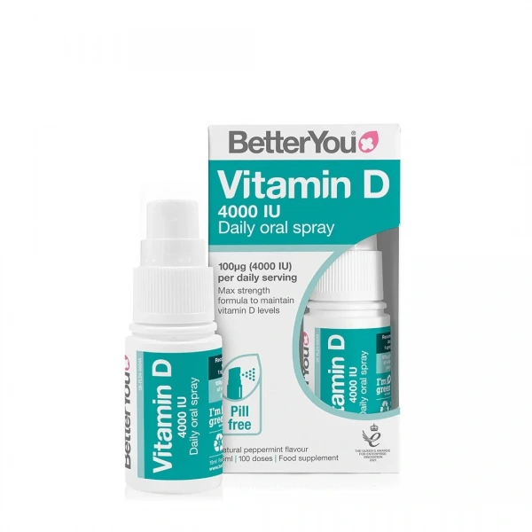 BetterYou DLux 4000 Daily Witamina D w sprayu miętowa 15 ml