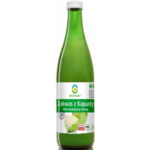 BIO FOOD Zakwas z Kapusty 100% ekologiczny kiszony 0,5 l