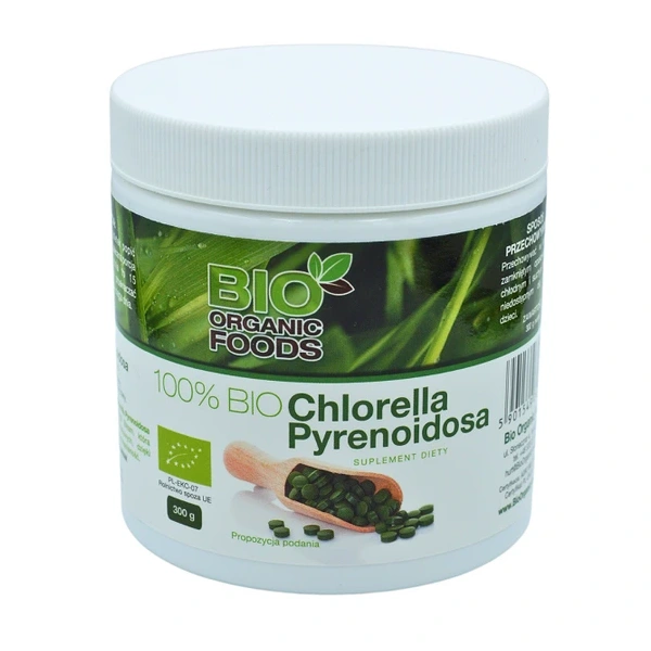 BIO ORGANIC FOODS Chlorella Pyrenoidosa BIO 250 mg 1200 tabletek