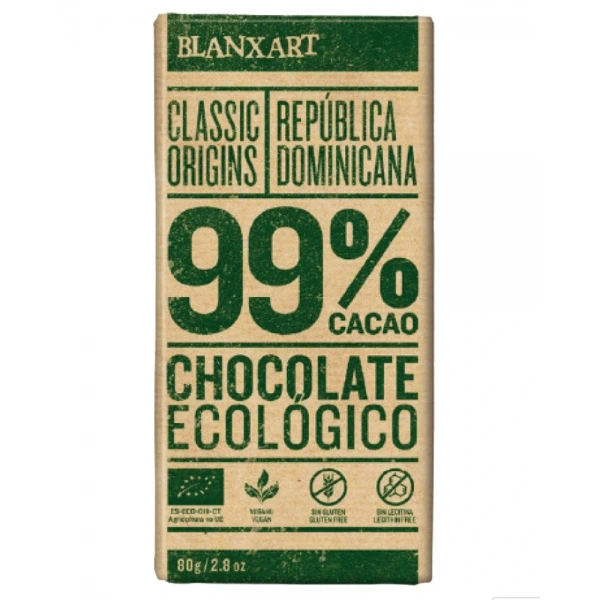 BLANXART Czekolada gorzka 99% Dominikana BEZGL. BIO 80 g