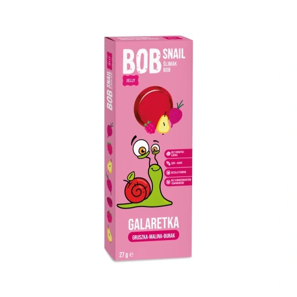 BOB SNAIL Przekąska galaretka gruszka malina burak 27g