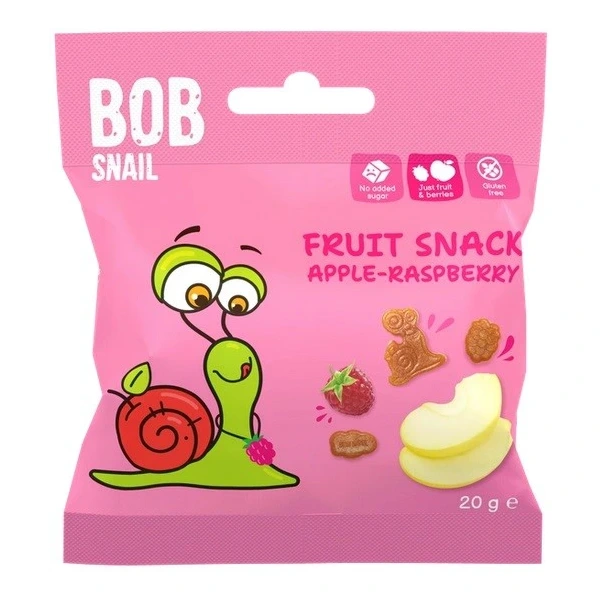BOB SNAIL Przekąska jabłko malina 20g