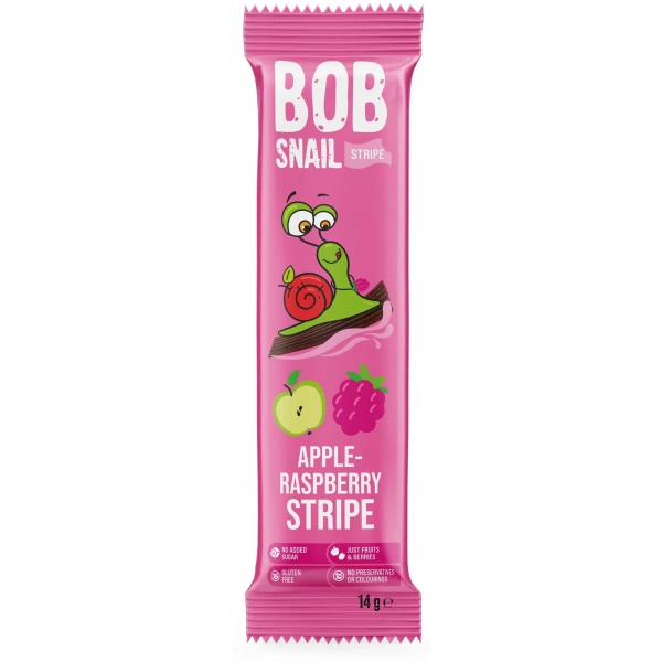 BOB SNAIL Przekąska jabłkowo-malinowa 14g