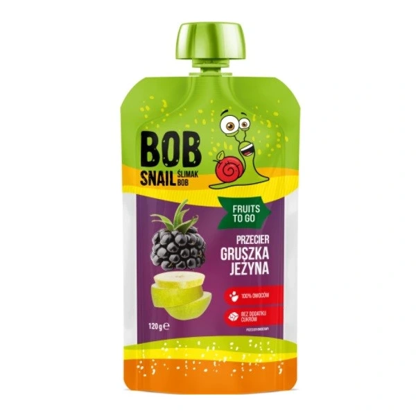 BOB SNAIL Smoothie gruszka - jeżyna bez dodatku cukru 120g