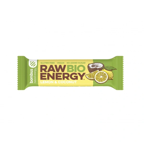 BOMBUS BIO Baton RAW ENERGY BIO cytryna-kokos BEZGL. BIO 50 g