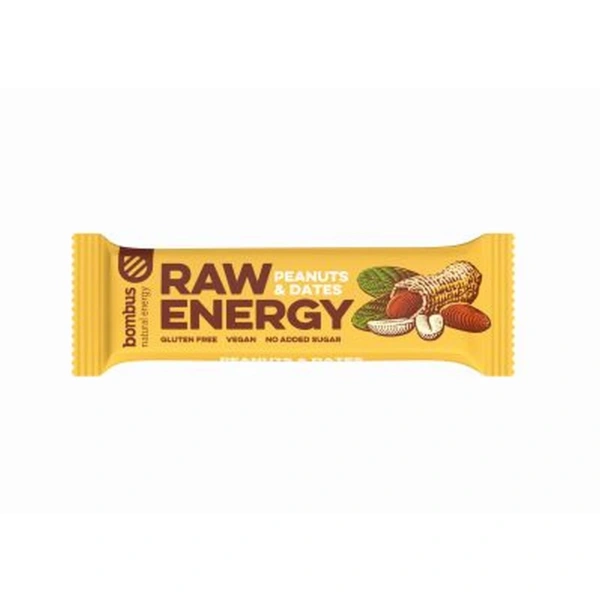 BOMBUS Baton RAW ENERGY orzech ziemny-daktyl BEZGL. 50 g