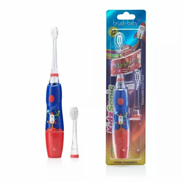 BRUSH-BABY KidzSonic Szczoteczka soniczna dla dzieci 3+ Rakieta